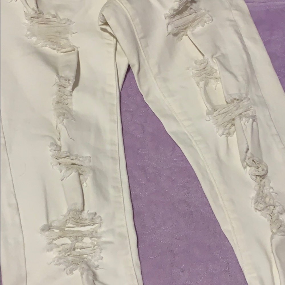 Garage High Rise White Ripped Jeans - Picture 4 of 4